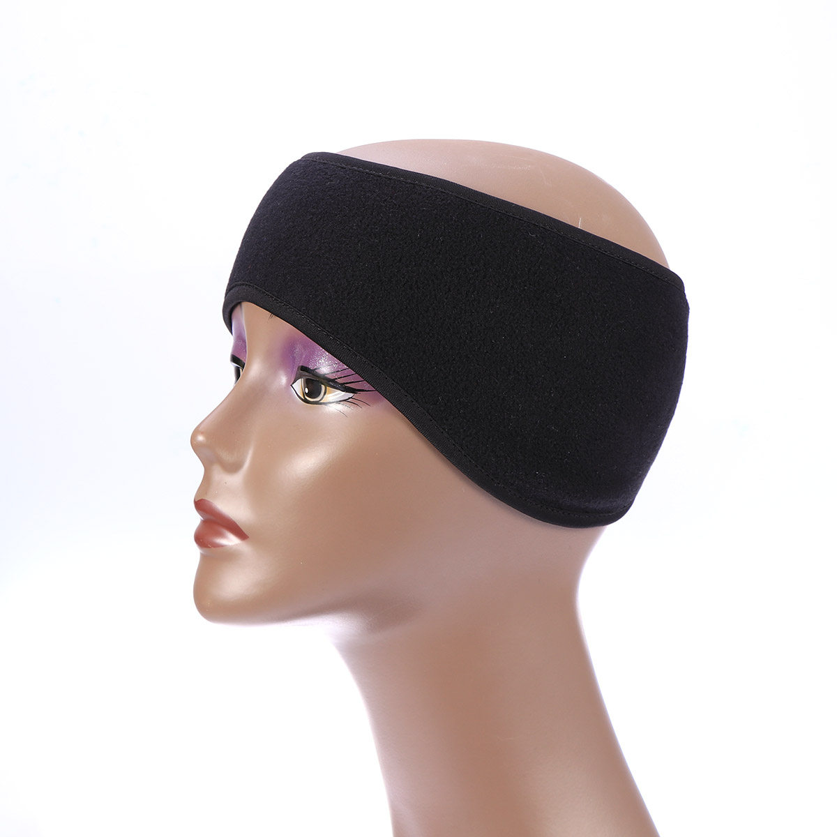Fleece Ear Warmer Band - Faixa de Cabelo Unissex Preta para