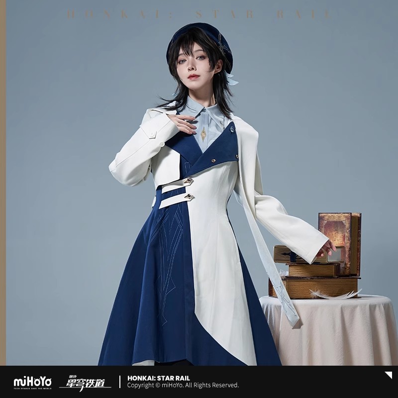 Wool Coat Peacoat - [Genuíno] mihoyo jogo domingo casaco honkai