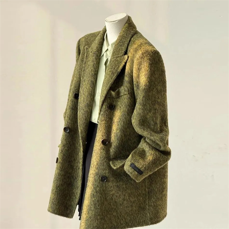 Wool Coat Peacoat - Casaco de lã dupla face feminino