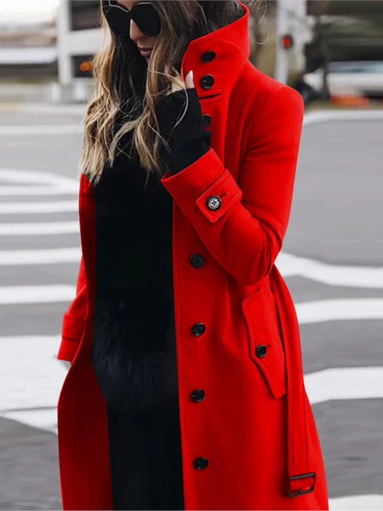 Wool Coat Peacoat - Novo casaco de lã feminino outerwears