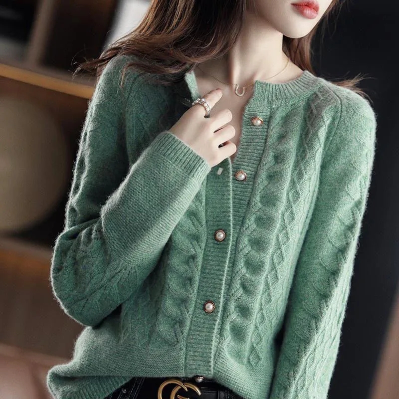 Cardigã de Tricô Vintage Femin - Wool Coat Peacoat avaliação e preço