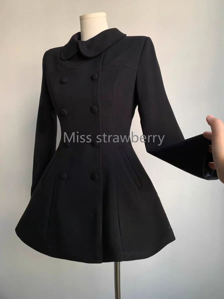 Casaco Feminino de Lã Preto Es - Wool Coat Peacoat avaliação e preço