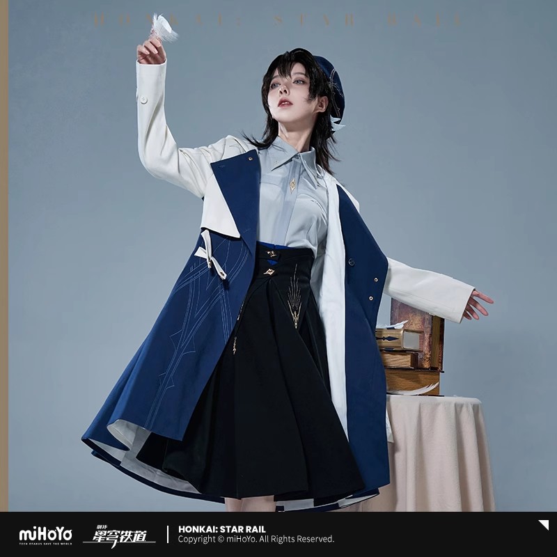 [Genuíno] mihoyo jogo domingo  - Wool Coat Peacoat avaliação e preço