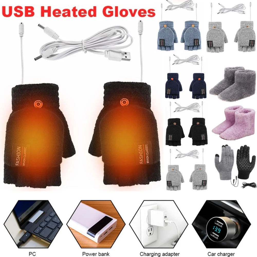 Usb elétrico aquecido luvas de - Touch Screen Gloves avaliação e preço