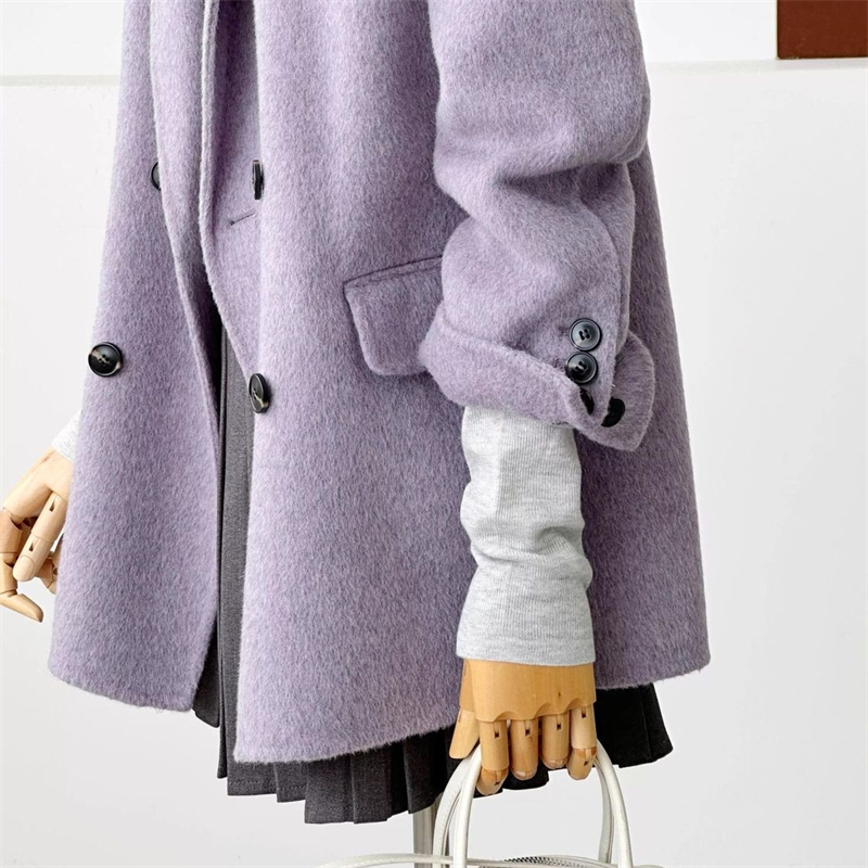 Casaco de lã dupla face femini - Wool Coat Peacoat avaliação e preço