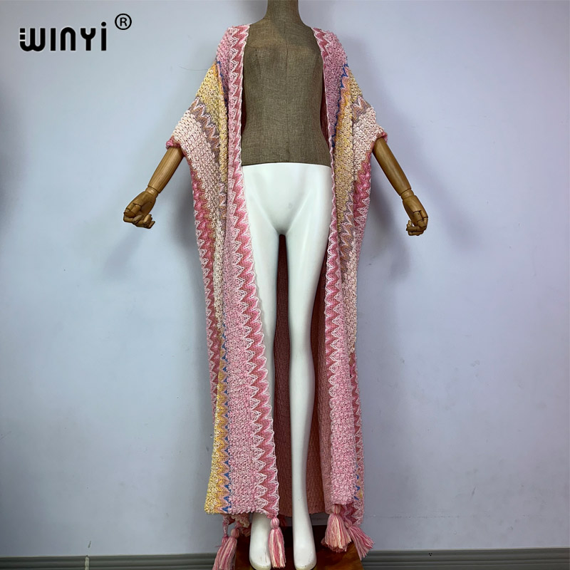 WINYI-Casaco de malha feminino - Wool Coat Peacoat avaliação e preço