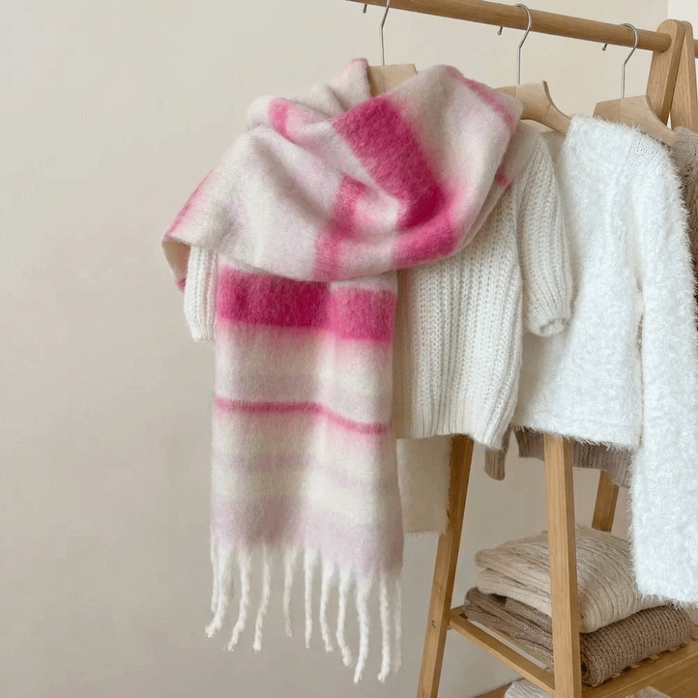 Cachecol Elegante de Lã Mohair - Wool Scarf Men avaliação e preço